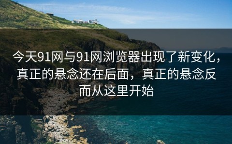 今天91网与91网浏览器出现了新变化，真正的悬念还在后面，真正的悬念反而从这里开始